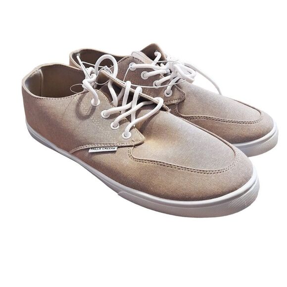 New Men Casual Beige Canvas Shoes Size 11 - Picture 5 of 7